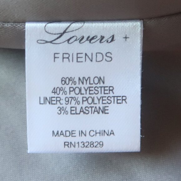 Lovers + Friends Fur Jacket Coat Taupe Brown Long Pile Open Front Mob Wife M - Picture 9 of 14